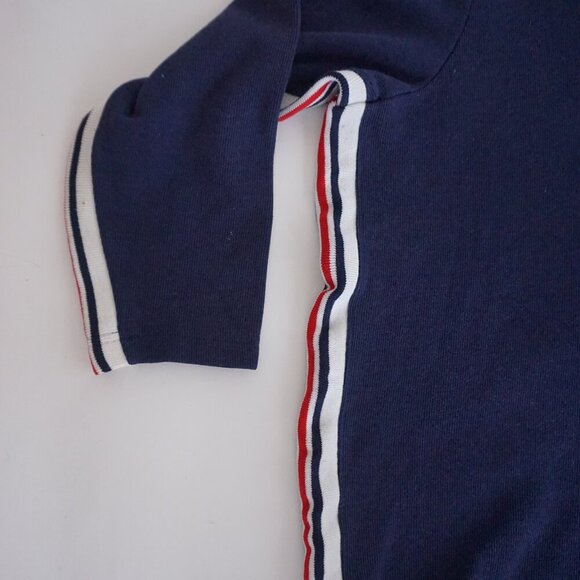Vintage L.A. Blues USA Navy V-Neck Sweater Collegiate Blokecore 90s Style L - Picture 8 of 10